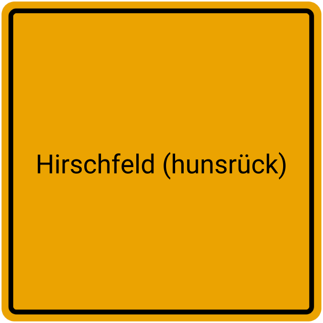 Meldebestätigung Hirschfeld (Hunsrück)